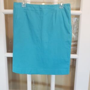 J. Jill Stretch Turquoise Pencil Skirt Size: 8